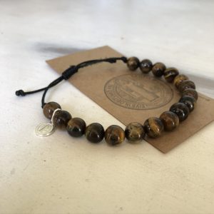 Pulsera ojo de tigre & San Benito P925