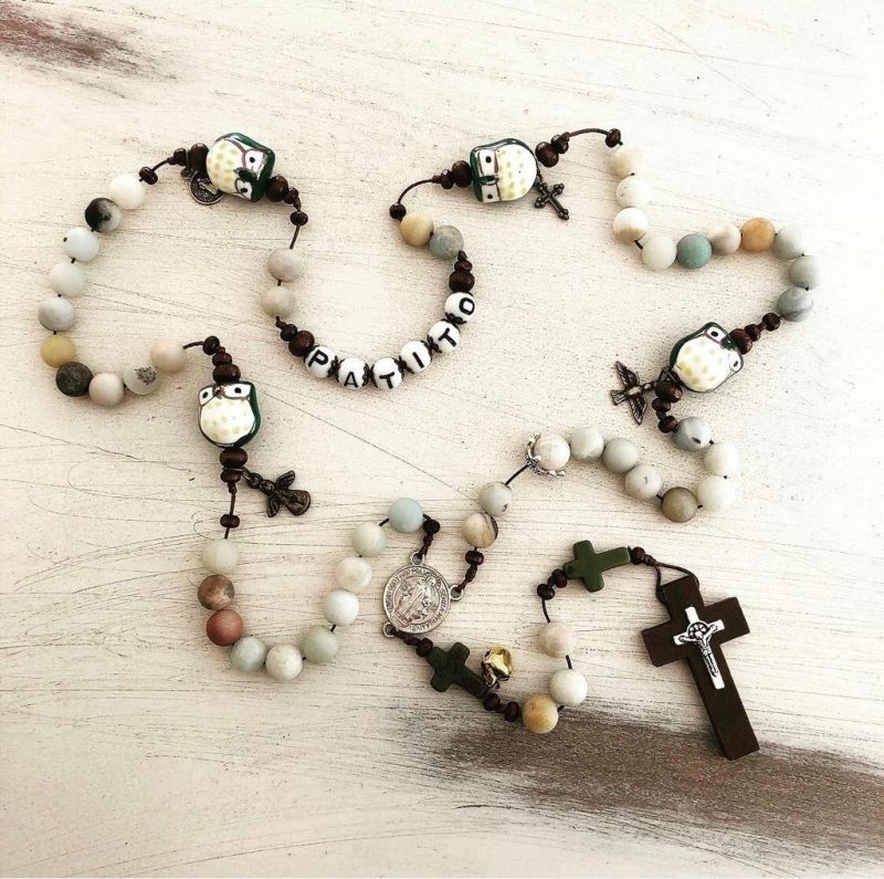 Rosario a Pedido piedra c/nombre acrílico personalizado desde $39.900 - Imagen 8