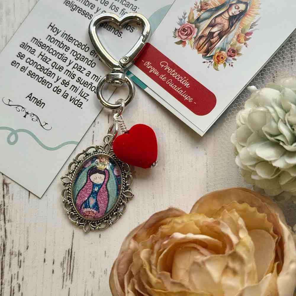 Protección cartera V.Guadalupe Corazon Rojo