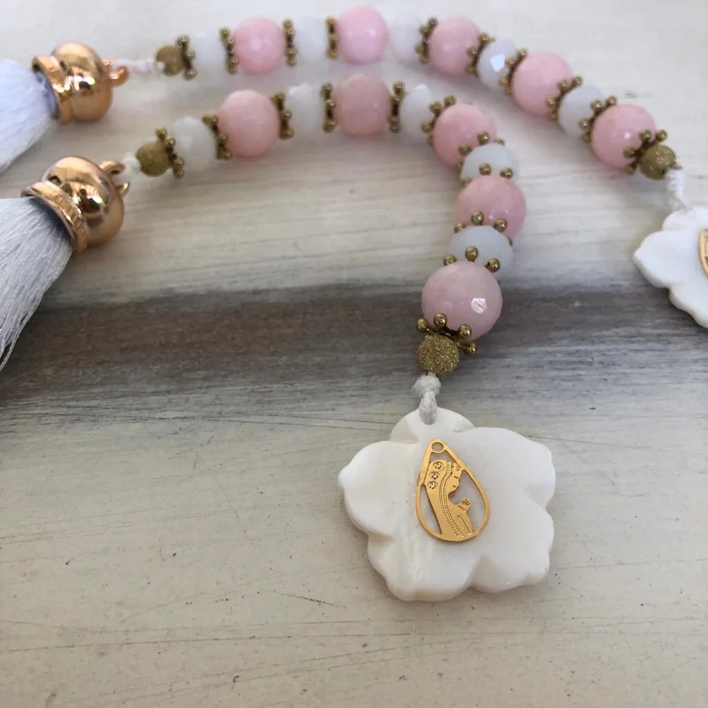 Denario ágatas & cristal & Goldfilled