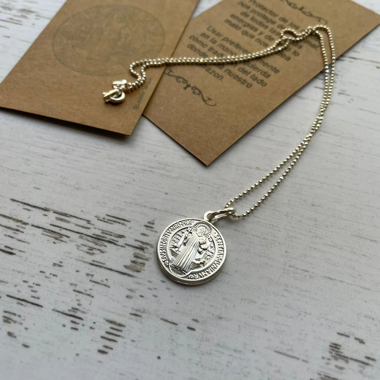 Collar Sn. Benito M & Cadena P925 - Imagen 3