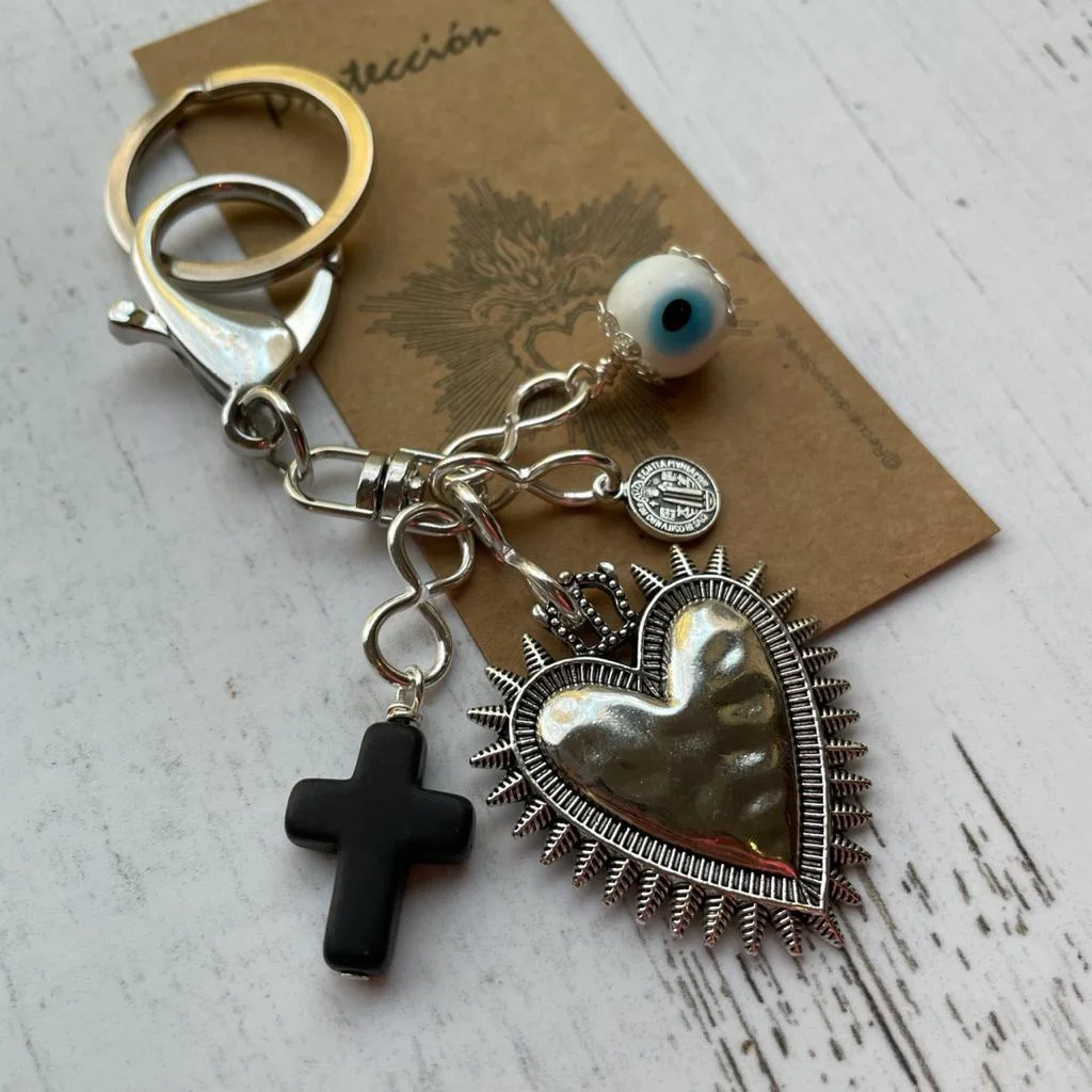 Llavero Detente Ojo Turco&Cruz Silver Protector - Imagen 3