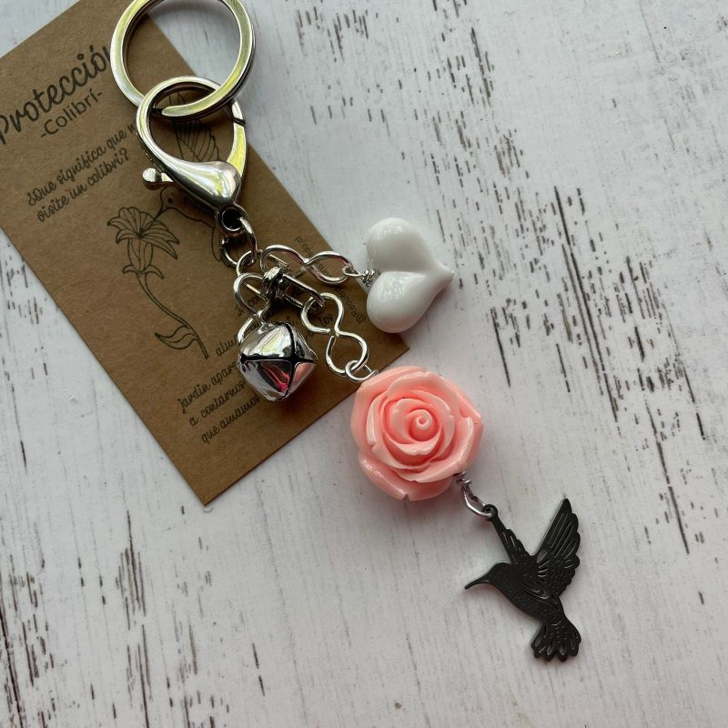 Llavero protector Colibri en flor