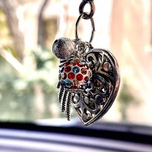 Llamador de ángel Auto corazón Tibetano - Arcoíris