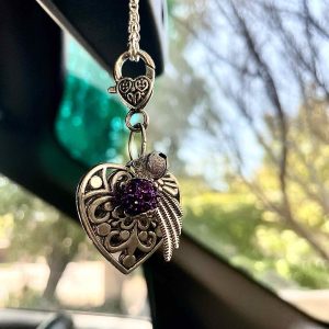 Llamador de ángel Auto corazón Tibetano - Morado