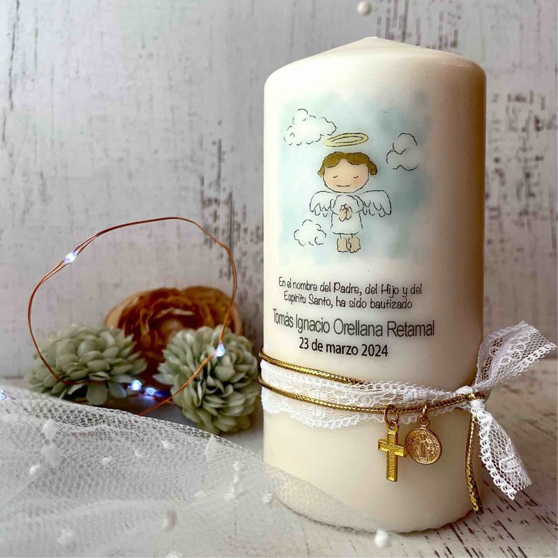 Cirio de Bautizo Vela Primero 
Comunión Personalizado -$19.950-