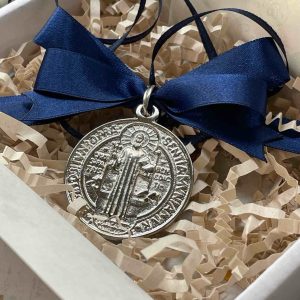 Medalla San Benito Protección - Azul Marino