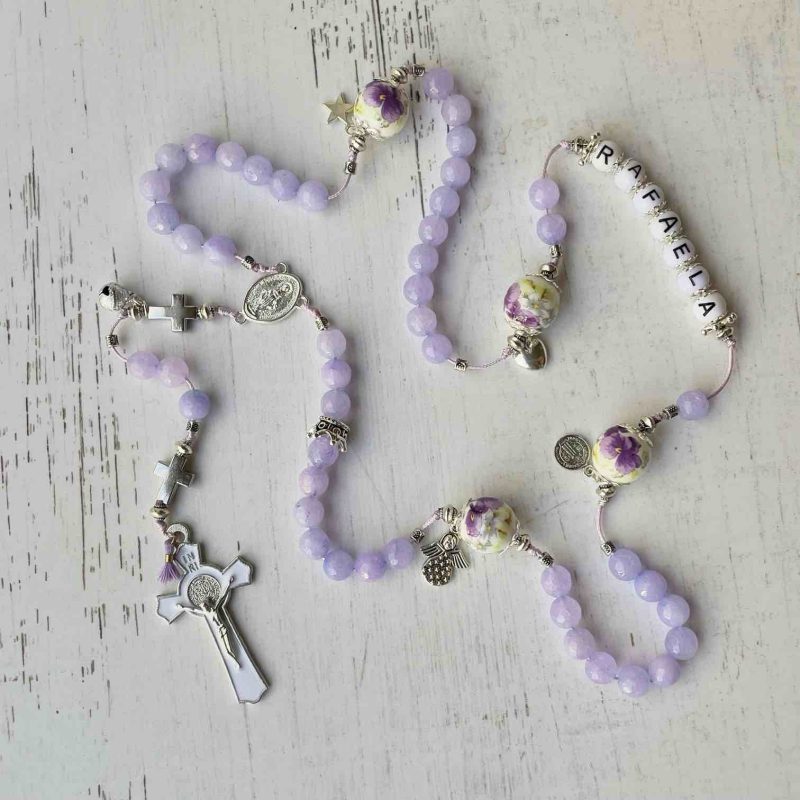 Rosario a Pedido piedra c/nombre acrílico personalizado desde $39.900 - Imagen 3