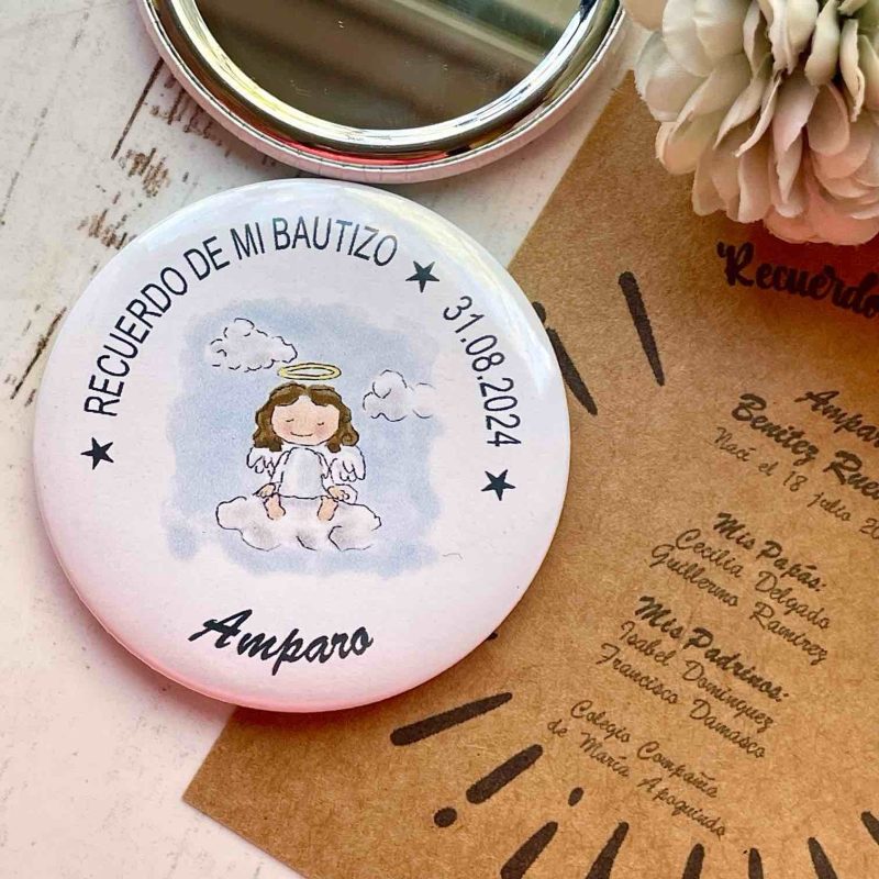 Recuerdos Bautizo Primera Comunión Espejo $2.950-c/u - Imagen 3